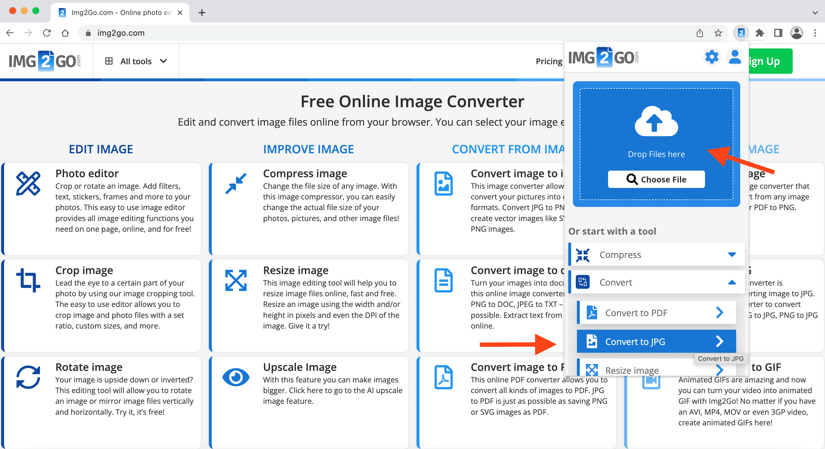 Img2Go's - Free Online Photo Editor