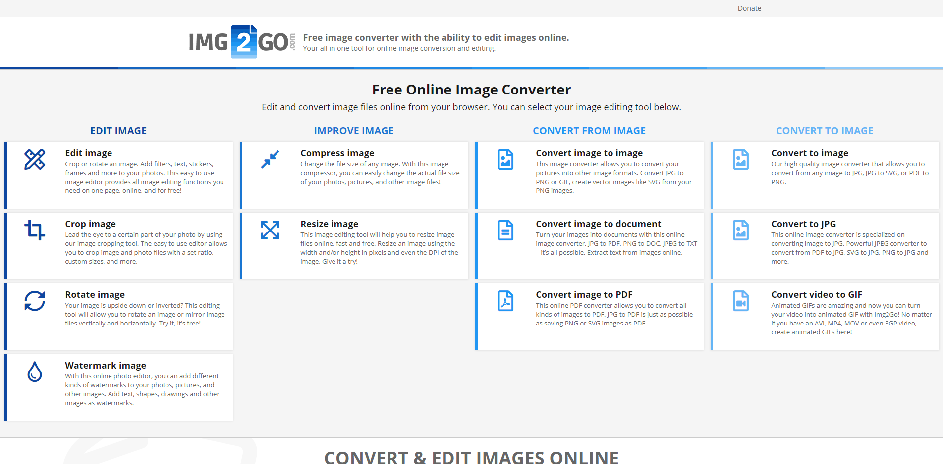 Cambia el tamaño de archivos de imagen en línea - Este editor permite cambiar el tamaño de las imágenes