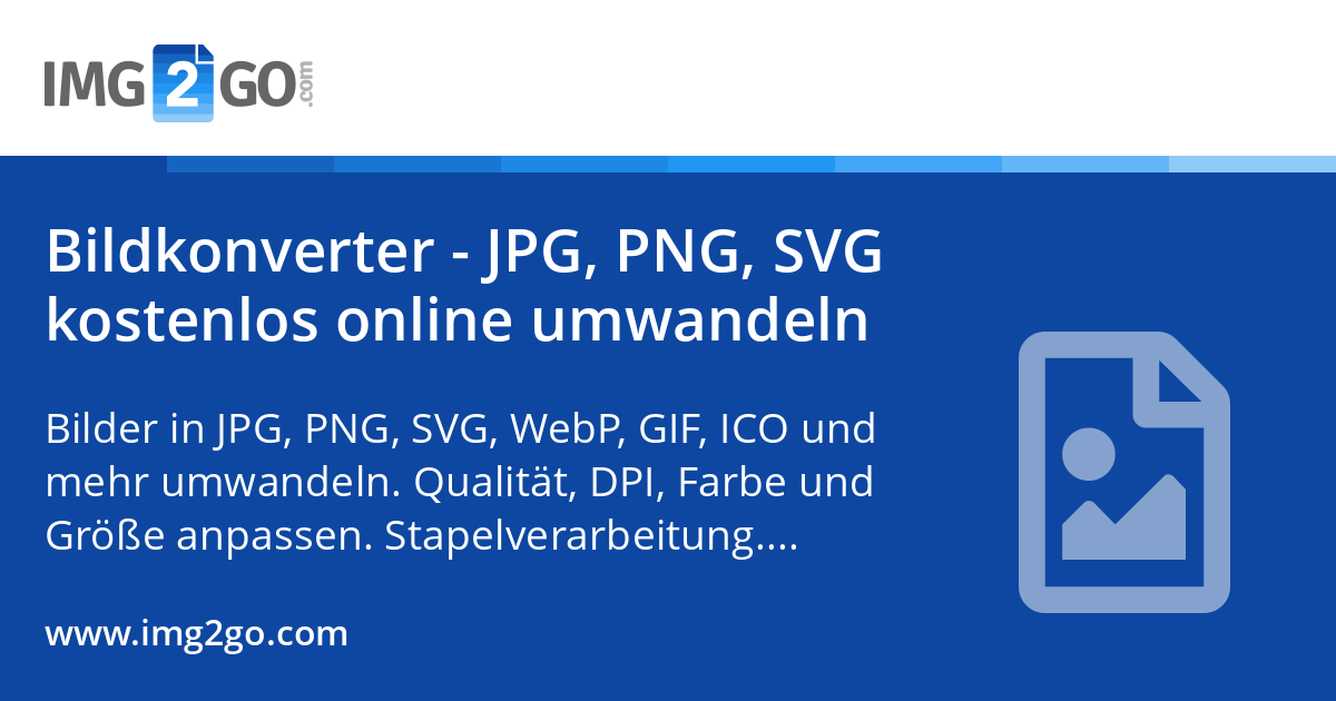 Bildkonverter - JPG, PNG, SVG kostenlos online umwandeln
