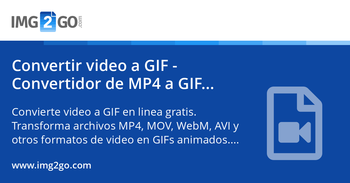 Convertir vídeo a GIF animado en línea Conversor de vídeo en línea
