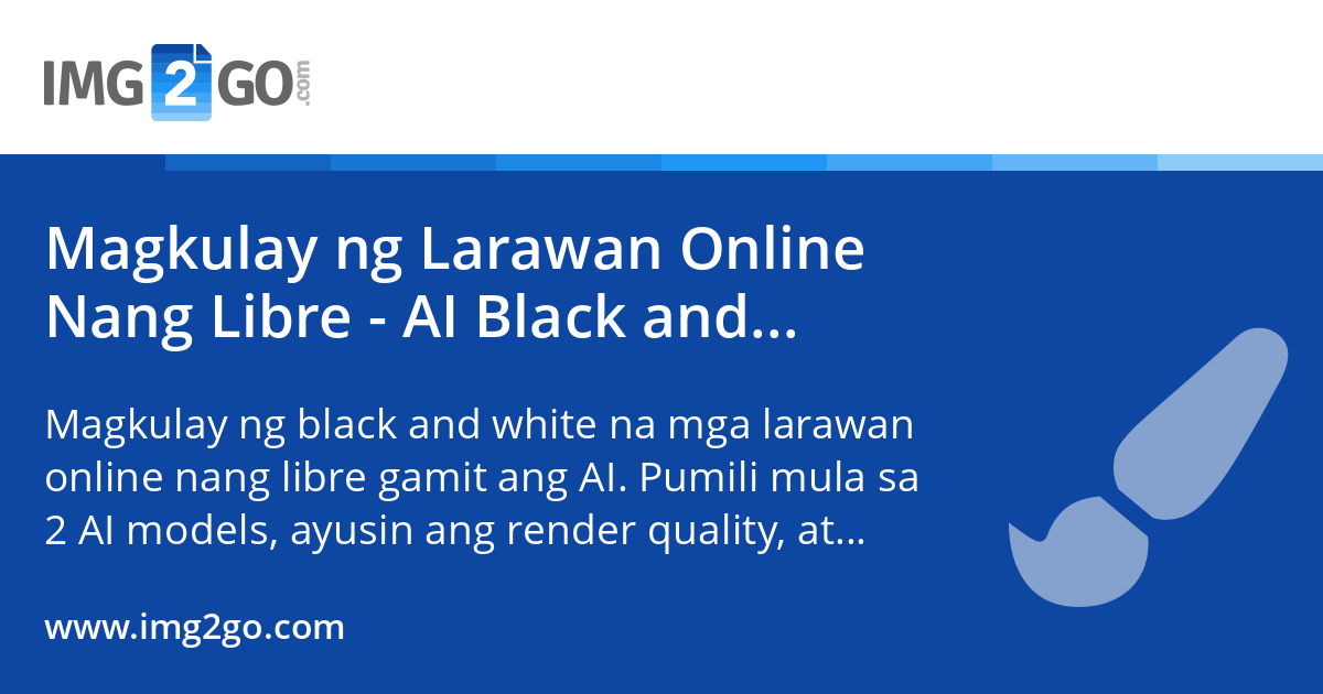 Larawan Magkulay ng Larawan Online Nang Libre - AI Black and White to Color