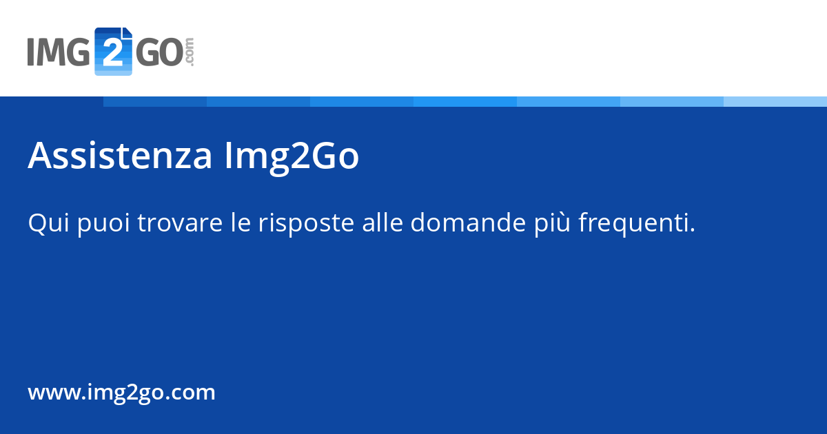 Image2go Assistenza Img2Go